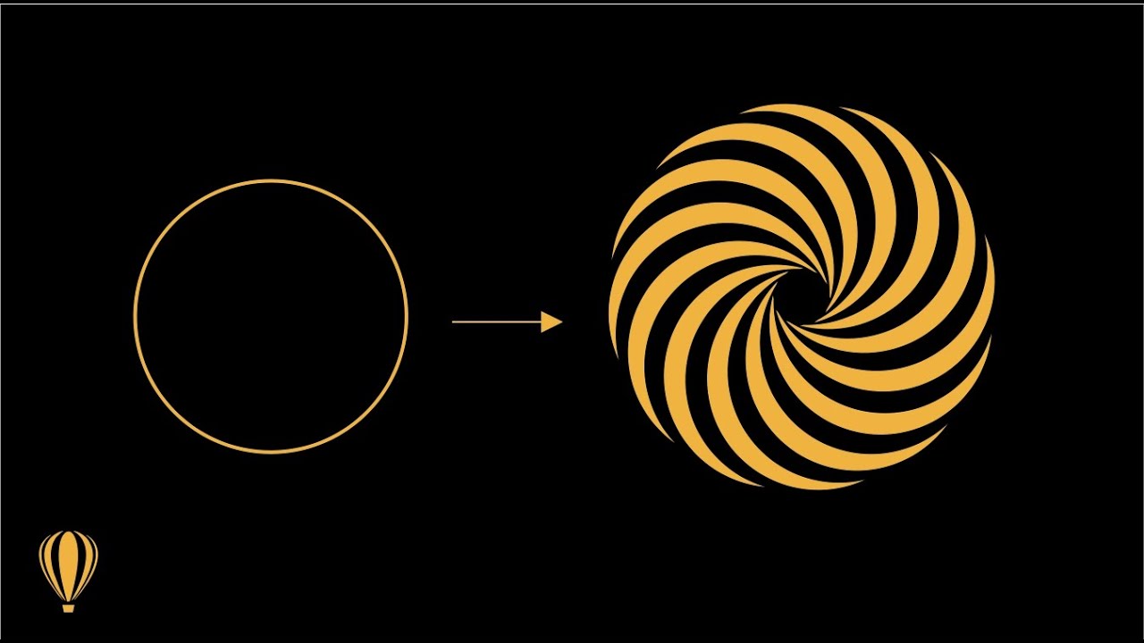 3d circle shape design in Corel draw | Rafi Graphics | Tutorial - YouTube