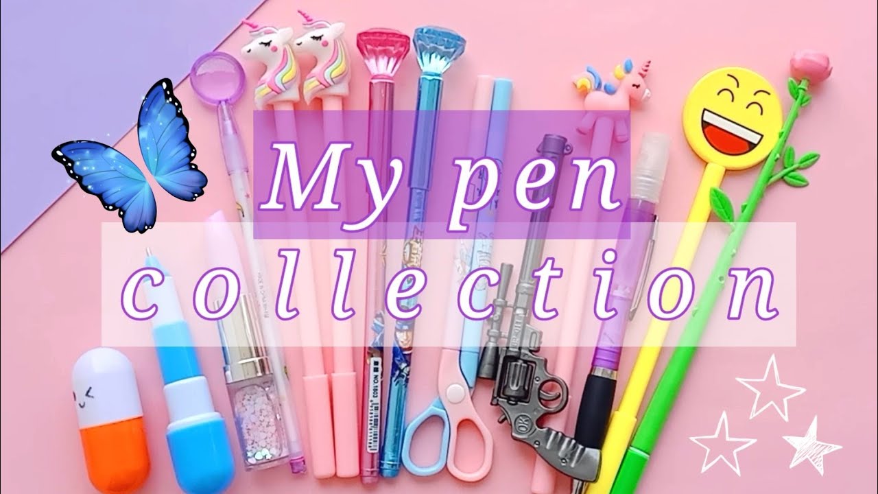 My Cute pen collection / Tonni art and craft / Unicorn pen / lipstick pen /  emoji pen / diamond pen 