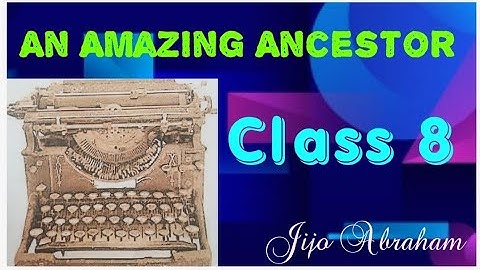 An Amazing Ancestor. Ratna Sagar