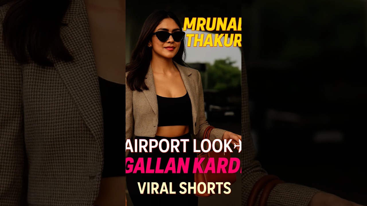 Mrunal Thakur 🔥 Bold Airport Look ✈️ | Gallan Kardi 💃 | Viral Shorts 2025 