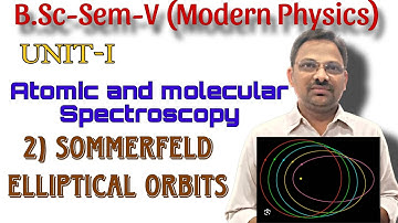 B.Sc-Sem-V (Modern Physics)Atomic and Molecular Spectroscopy-Sommerfeld elliptical orbits