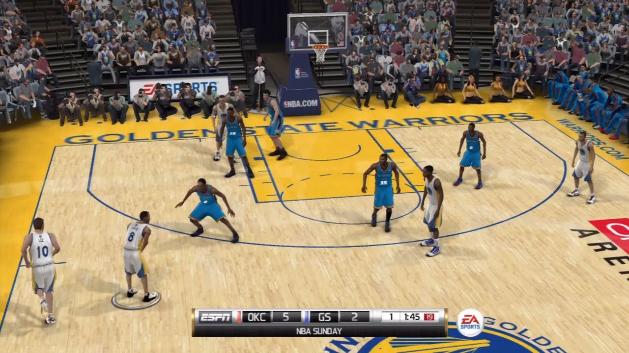 NBA Elite 11: геймплей матча Голден Стэйт Уорриорз против Оклахома-Сити Тандер