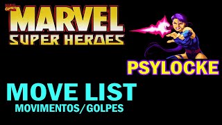 Marvel Super Heroes Ps1 - Psylocke Move List Movimentospes