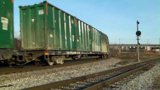 csx q702 garbbage train behind the raven stadium in baltimore with nice k5hl