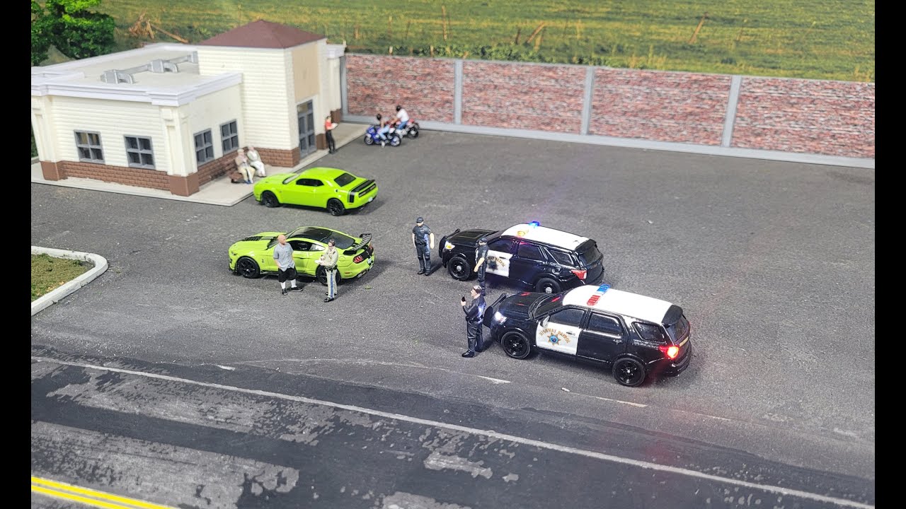 I just got pulled over, for driving recklessly 1/64 scale diorama