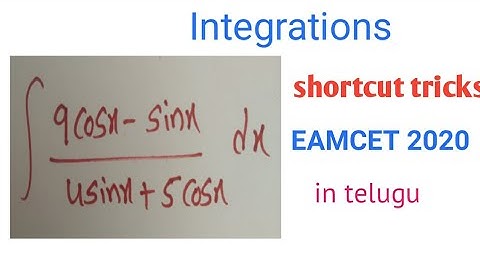 Integration short cut tricks for EAMCET/INtegration short cut tricks for JEE/inter maths