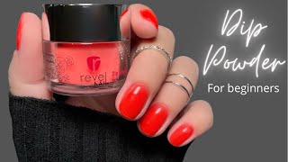 Dip powder for beginners  start to finish process  NO GEL  NO EFILE  Revel Nail products