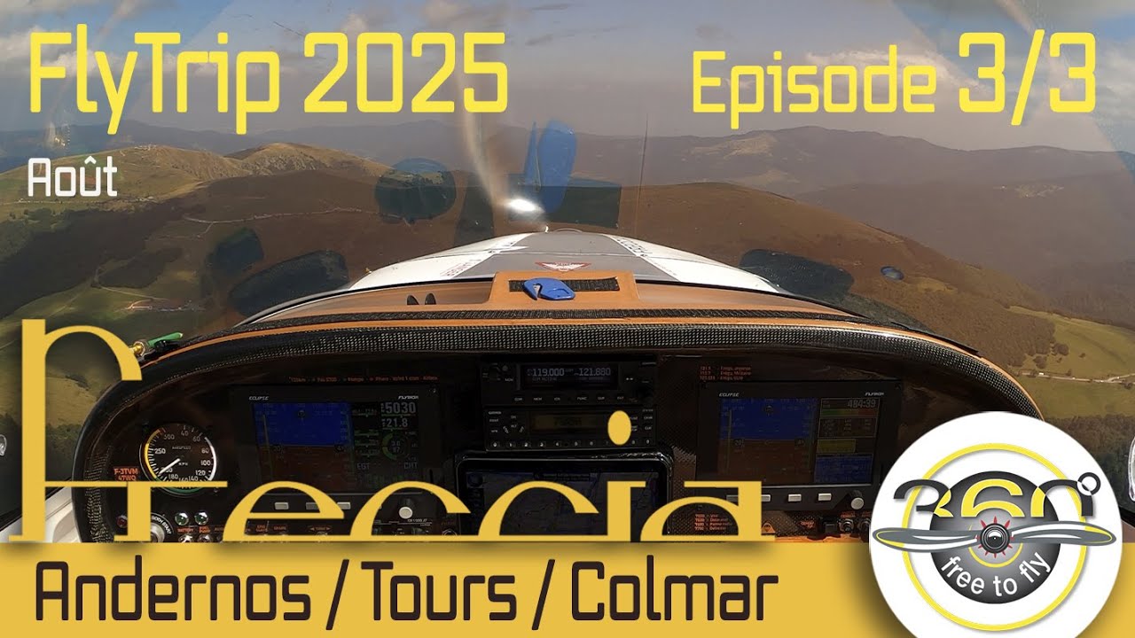 Flytrip 2025 - VFR Andernos LFCD dans le Bassin d'Arcachon à Tours Sorigny LFEN