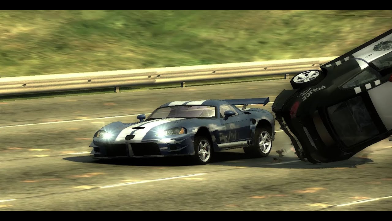Dodge Viper SRT-10 Roadblock Damage Highlights -  NFS MW 2005