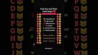 Find Your And Their Initial Signs 🎀 #love #shortvideo #shorts #misscrazy