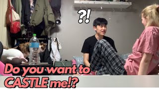 DO YOU WANT TO CASTLE ME..? (Using fake English on my boyfriend *EXPLICIT*)