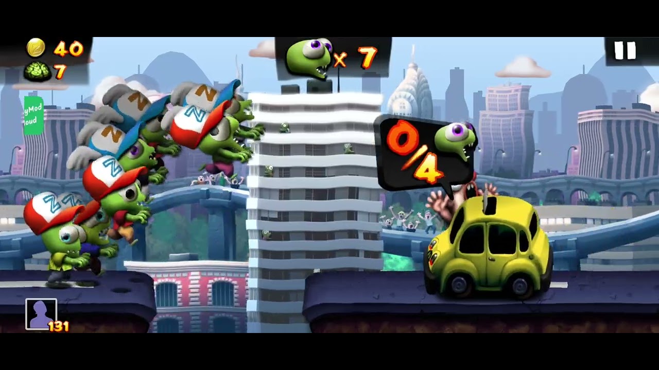 Zombies tsunami puntos 43 cerebros mision diaria derribar 20 cabinas telefonicas completo 