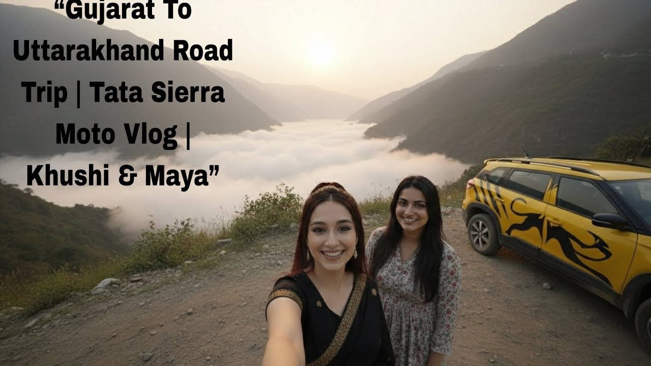 “Gujarat To Uttarakhand Road Trip | Tata Sierra Moto Vlog | Khushi & Maya”