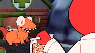 Red feeding orange (rainbow friends short animation)