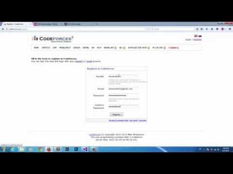 Create account on Codeforces - tutorial
