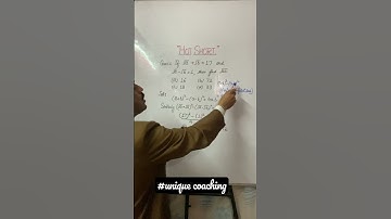 #short |# find √ab if √a+√b =17 and √a-√b =1 | #unique coaching.