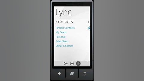 Microsoft Lync 2010 - WP7 Find a Contact
