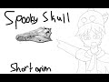 Spooky scary skull animation