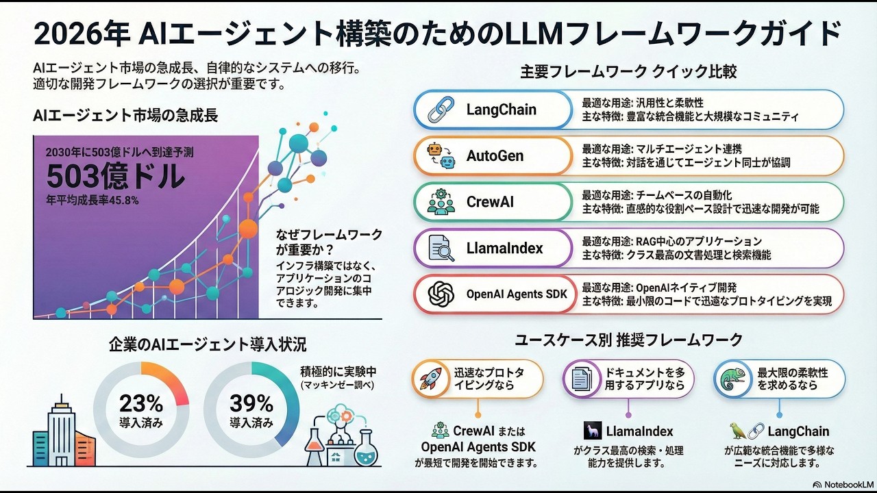 【AIエージェント】構築フレームワーク