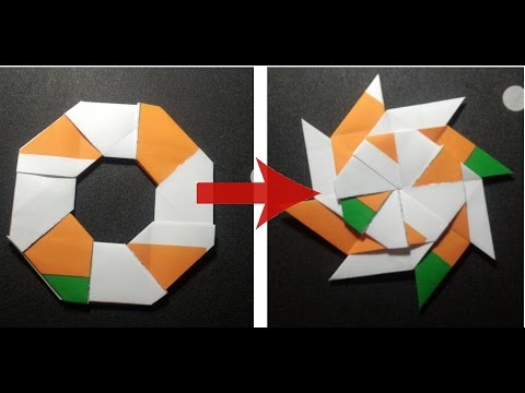 8 Köşeli Dönüşümlü ninja yıldızı (origami)