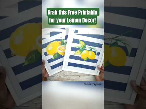 🔥Loving Lemon Decor? Try this FREE Printable for DIY Decor ! #dollartreediy #shesocraftdee #shorts