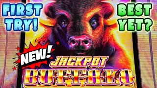 NEW Jackpot Buffalo Slot! Lots of Bonuses and Features in My 1st Attempt at the El Cortez in Vegas!