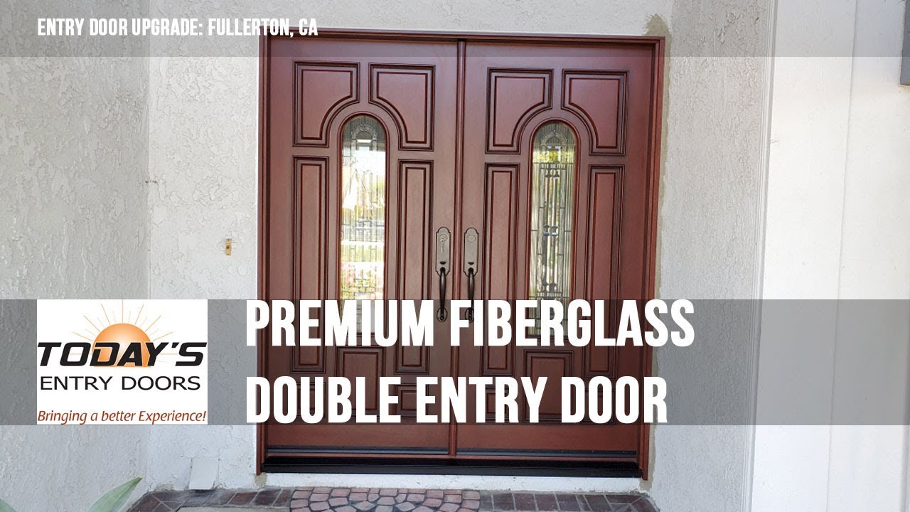 Premium Fiberglass Double Entry Door - YouTube