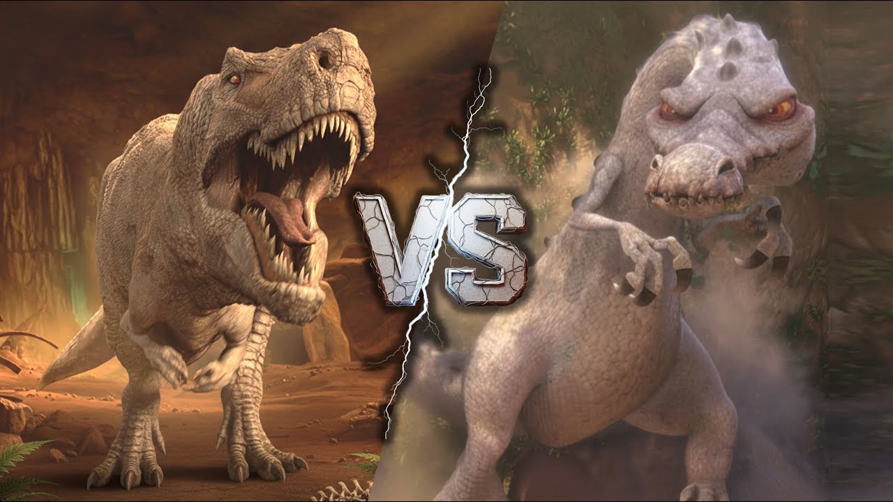 GIGANOTOSAURUS ALBINO vs RUDY | Viaje al Centro De La Tierra - La Era De Hielo 3