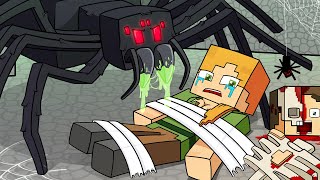 GIANT SPIDER MUTANT and ALEX ORIGIN STORY! - Minecraft Animation