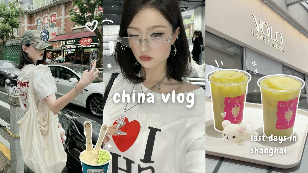 CHINA VLOG last days in shanghai, extreme haircut, new hair, glow up in china, daily life, shopping