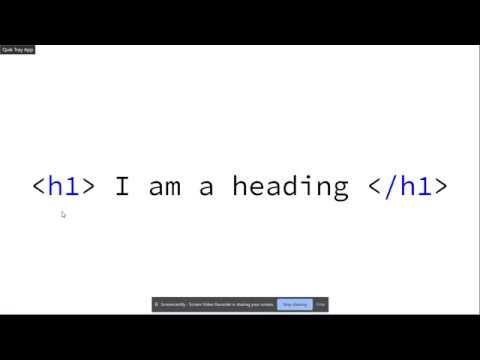 Basic HTML Course #1 - Create your first elements and tags + code ...
