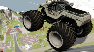 Soldier Fortune Bakugan Monster Jam Epic High Speed Jumps and Crashes BeamNG.Drive Eza