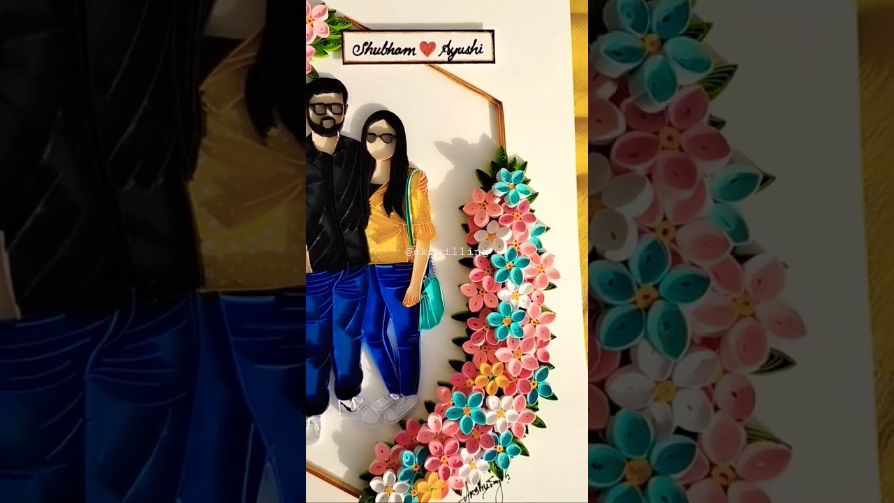 Couple photo Quilling Art|Quilling Art| |Paper Art| 