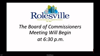 Rolesville Work Session - October 21, 2025