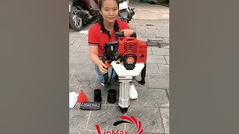 Giới thiệu máy đóng cọc, chôn cọc động cơ 2 thì KD520  #maydongcoc