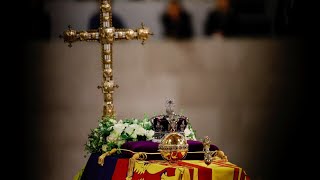 Crown, orb and sceptre on Queen's coffin symbolised 'the undying monarchy'