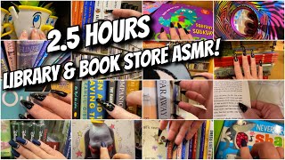 Public ASMR 📚 2.5 Hours of Library & Book Store Tingles~Without Interruption😴 Tapping & MORE! ✨Lofi✨