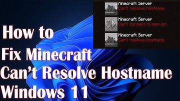Minecraft Can’t Resolve Hostname Issue On Windows 11 - How To Fix