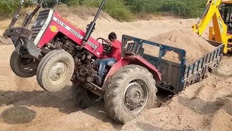 Massey 241 strict mud rescue JCB 3DX JCB video tractor video excavator video