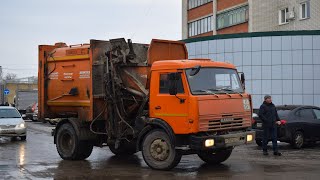 Мусоровоз МКМ-44108 (МК-4454-04) на шасси КамАЗ-43255-A3. (Х 057 УС 22). / KAMAZ garbage truck.