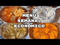 MENÚ SEMANAL ECONÓMICO/FABI CEA #shortsvideo #comidamexicana #recetasfaciles #menusemanal #ahorra