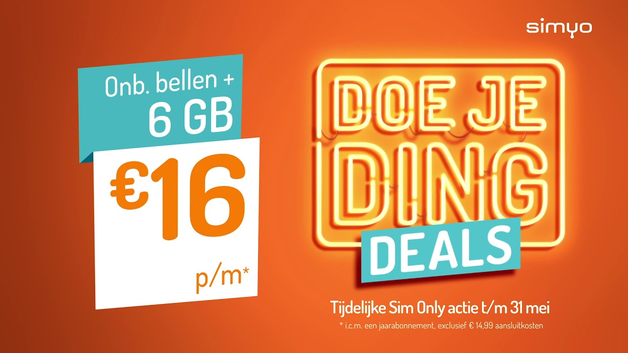 Simyo TV commercial 2020 Doe je ding deals