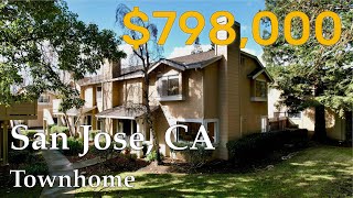 Tour a 2 Bed 2.5 Bath Townhome in San Jose | Move in Ready | $798,000