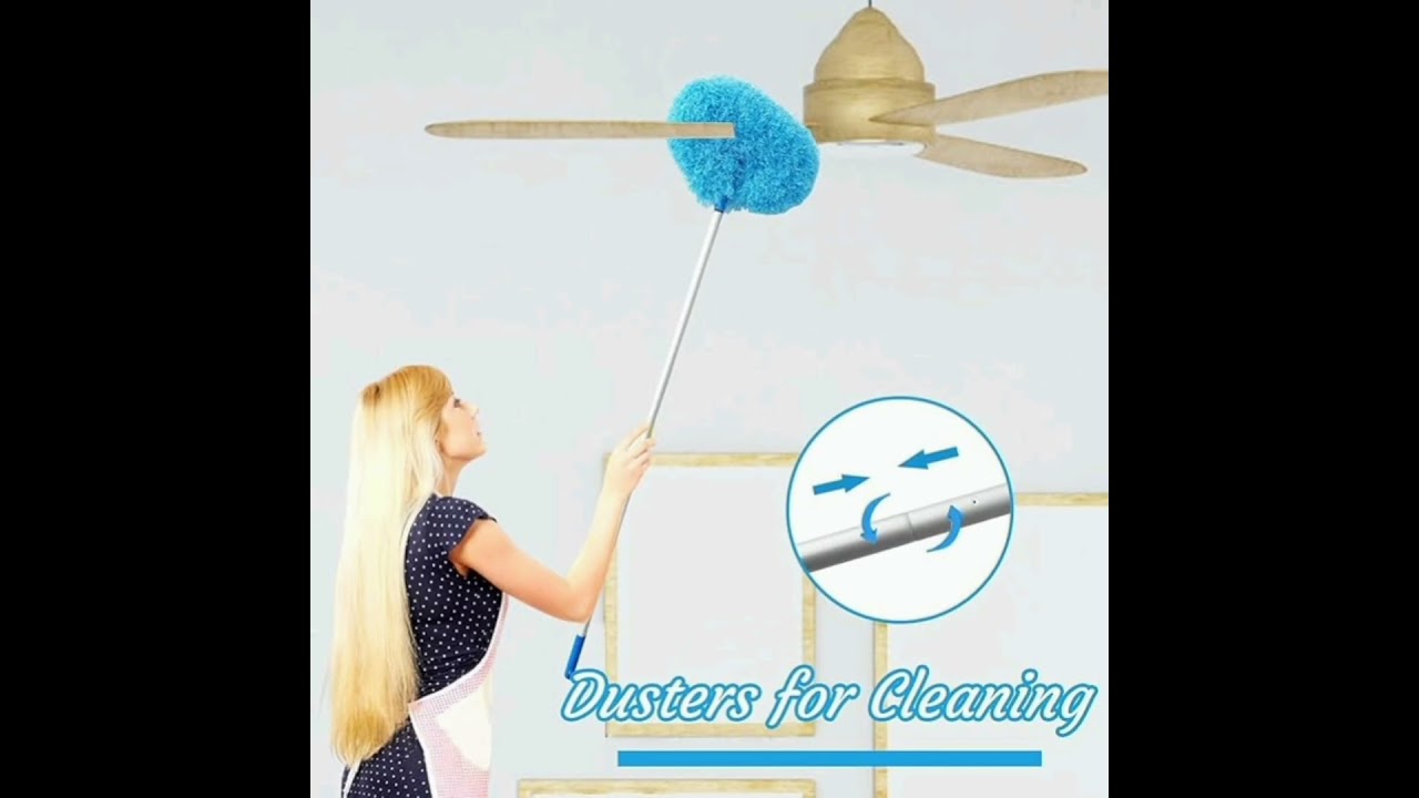 FEXONXA Ceiling Fan Cleaner Duster – Reusable Microfiber Ceiling Fan Blade Cleaner with Extendable