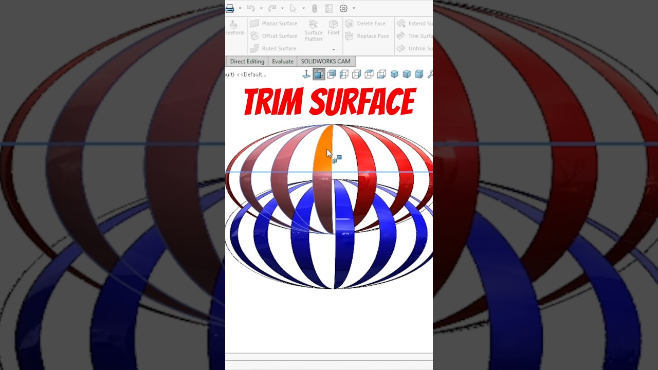 Using Trim surface tool in solidworks 