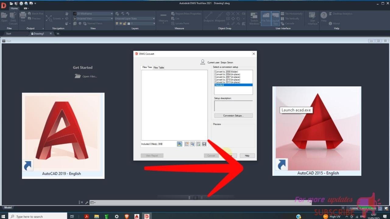 Autocad Open Project How To Open Higher Version DWG File in Lower Version AutoCAD Program ...