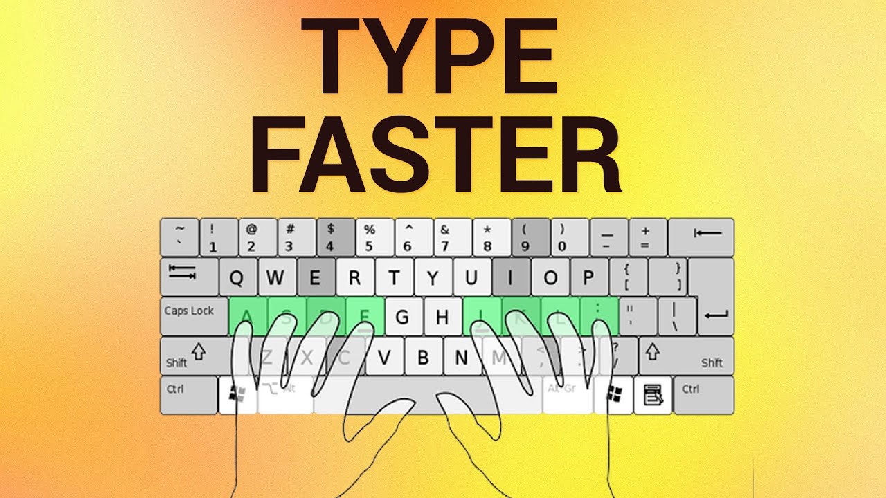 English Typing Finger Position Chart