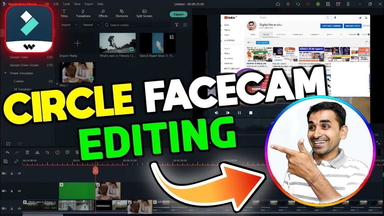 HOW TO CIRCLE FACECAM EDITING EFFECT How to add video in mask circle