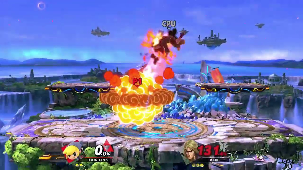 Entrenando/practicando con Toon link | ssbu | Mantakaps 