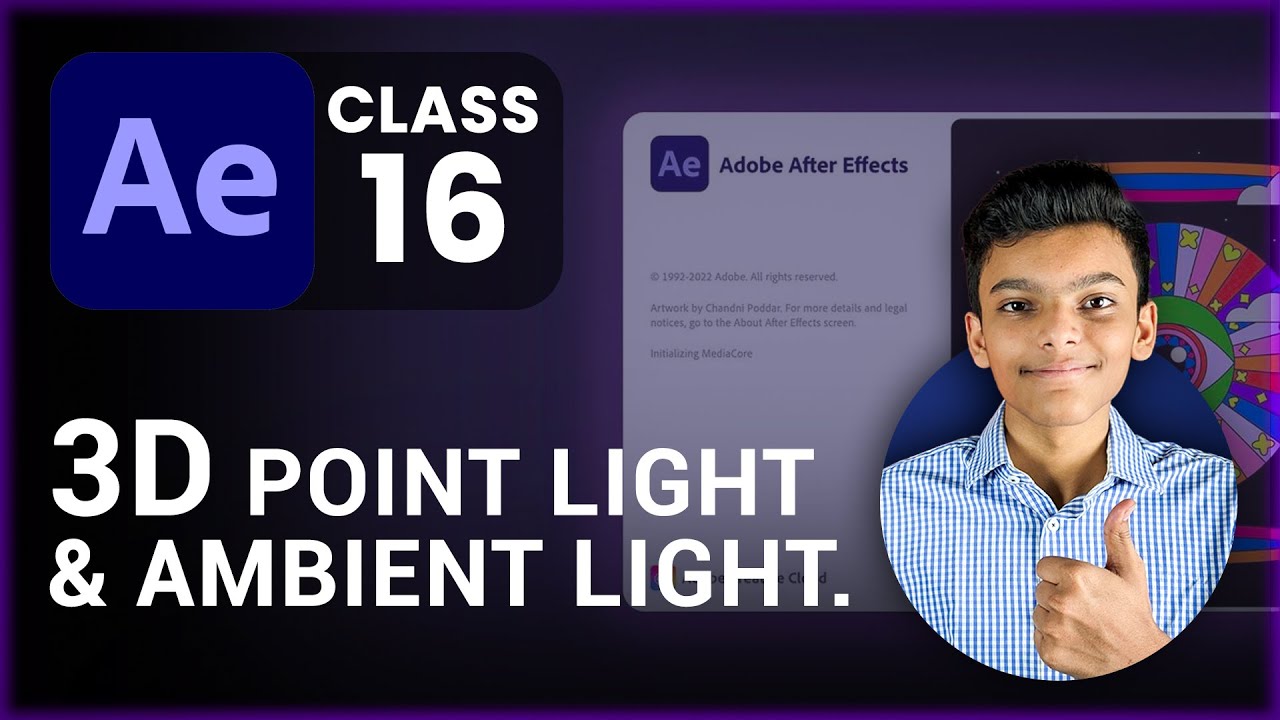 3D Point Light & Ambient Light  - After Effects Class 16  - Tech Business